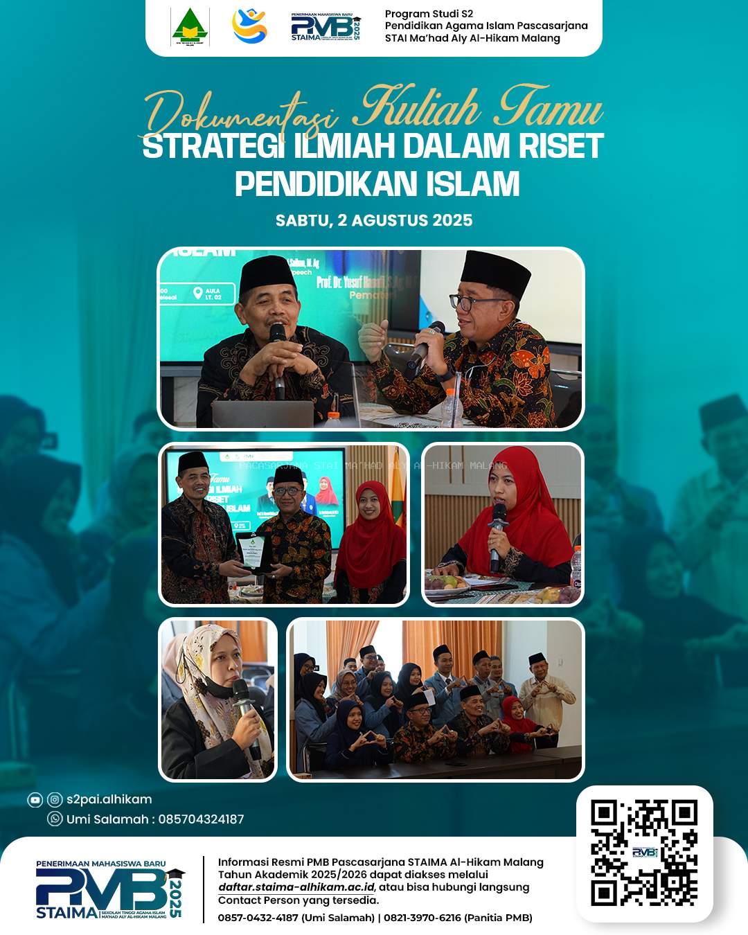 Kuliah Tamu Pascasarjana STAIMA Al-Hikam: Strategi Ilmiah dalam Riset Pendidikan Islam