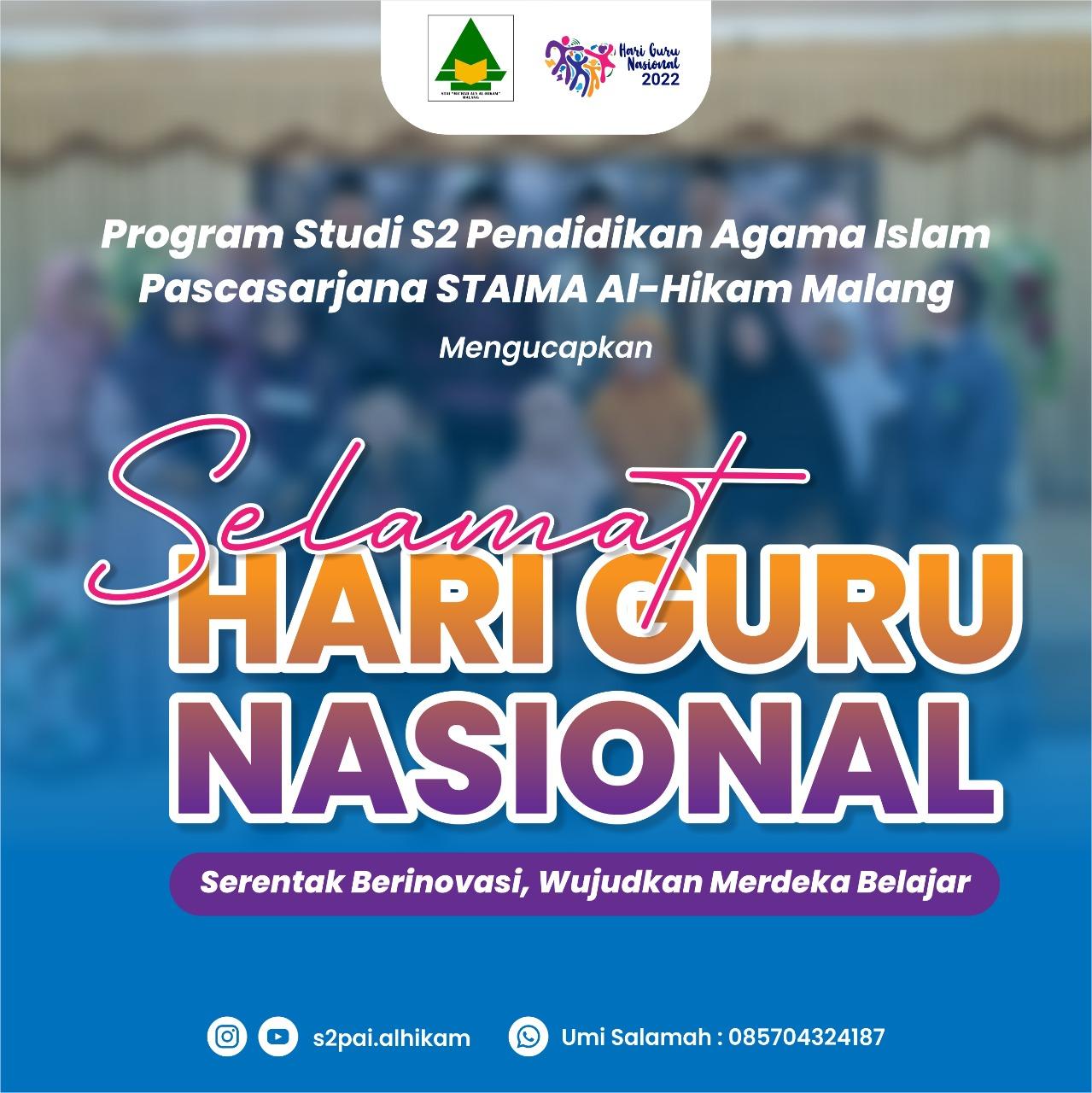 Selamat Hari Guru Nasional 2022