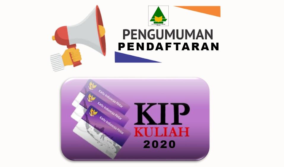 Pengumuman Pendaftaran KIP Kuliah 2020