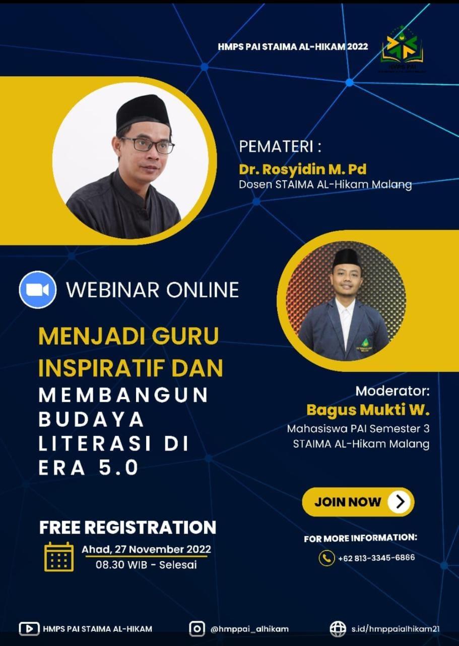 Menjadi Guru Inspiratif Dan Membangun Budaya Literasi Di Era 5.0