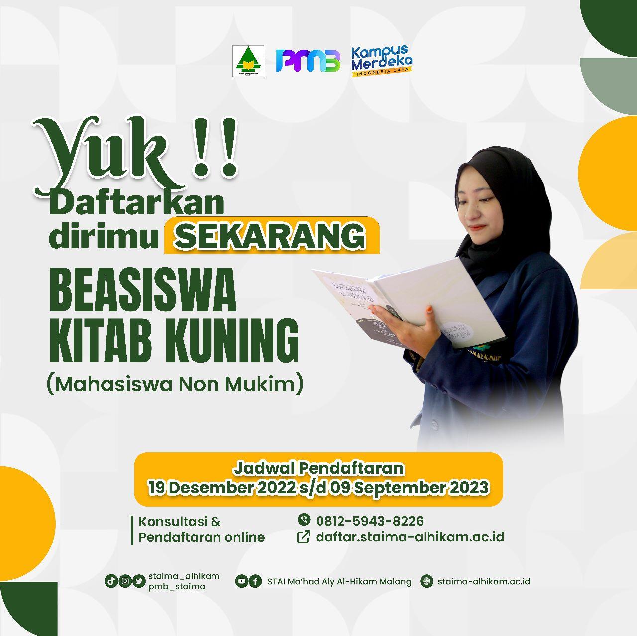 Jalur Beasiswa Kitab, Resmi Dibuka!!!